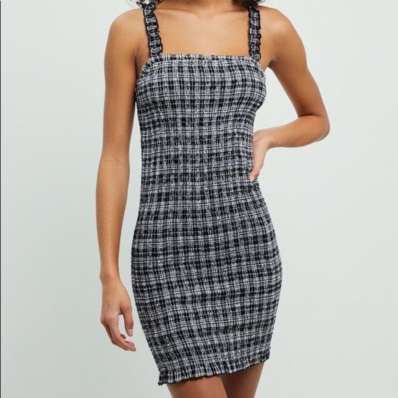 Volcom Seeriously Smocked Dress Black Combo - XS - Picture 1 of 11